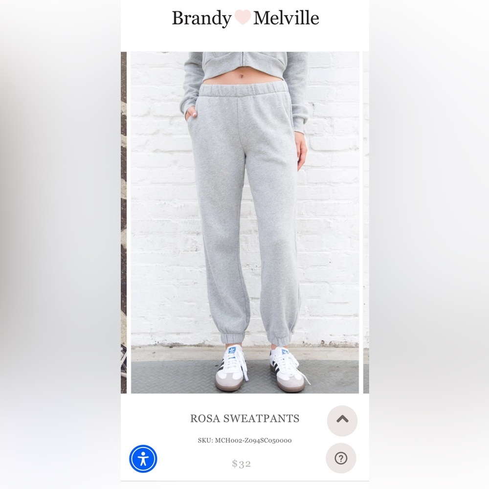 Brandy Melville Rosa Sweatpants